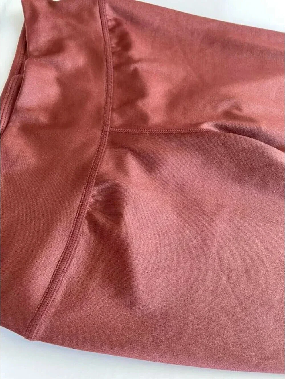 Nike One Training High Shine Mid Rise Full Leggings Dri-FIT in Bronze